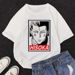 Été Anime HxH T-shirt Harajuku T-shirt imprimé Hunter X Hunter T-shirt femme col rond manches courtes Hisoka Morow T-shirt X0628