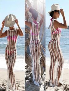 Robe de plage d'été en maille blanche, Cover-Up pour femmes, Crochet pour Bikini, maillot de bain, maillot de bain, Beachdress7128681