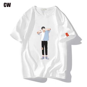 Camiseta con estampado de personajes de dibujos animados de verano, ropa de manga corta de algodón de alta calidad, ropa de calle de gran tamaño Hip Hop 220713