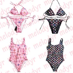 Diseñador de verano Traje de baño Conjunto Estampado de moda Traje de baño de una pieza Mujeres Sexy Yoga Ropa deportiva Mujeres Dot Impreso Sling Monos