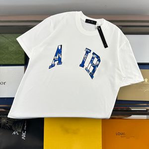 Camiseta de algodón de la calle principal de la moda de verano Camiseta deportiva Camiseta Transpirable con estampado de letras para hombres y mujeres Camiseta casual de manga corta con estampado en cuatro colores