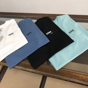 Camiseta de algodón de calle de moda de verano, sudadera, jersey, camiseta transpirable con estampado de letras para hombres y mujeres, pantalón corto informal, camiseta de manga retráctil y resistente a las arrugas