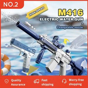 Été entièrement automatique Gun à eau électrique pistolet rechargeable à longue portée à longue portée du jeu de fête de tir Splashing Kids Toy Boy Gift 240402