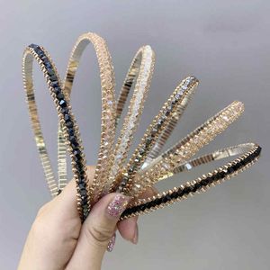 Été entièrement cristal bandeaux pour femmes mode élégant brillant mince filles bandeau en gros cheveux bijoux accessoires