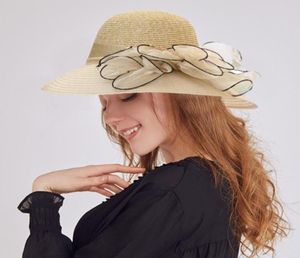 Chapeau d'été Femmes Raffiah Paille Cap Ladies Big Brim Sun Hat Pardonnance SEA BEACH HATS POUR FEMMES FLOPPY LADES E31406743