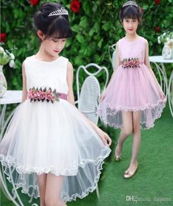 Verano niños Girl039s Tutu vestidos de encaje dulce elegante vestido blanco fiesta de cumpleaños princesa Top vestidos de tutú para niñas 6252750