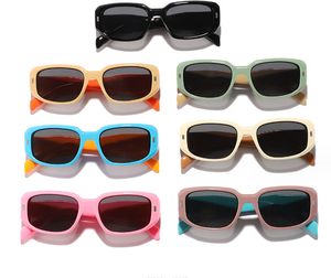 Summer Kids Sunglasses Girls Square Frame Patchwork Couleur de soleil