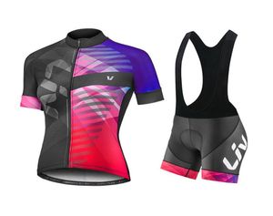 Summer LIV Lycra Cycling Jersey Set Women Road Bike Clothing Gel Shorts Sport Suit MTB Uniform 2021 Female Bicycle Clothes Dress R9862955