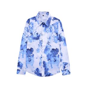 summer Luxury Shirts Mens Fashion Color matching print bowling shirt Hawaii Floral Casual Shirts Men Tiger texture and flame designer long sleeves Dress blouse 9999