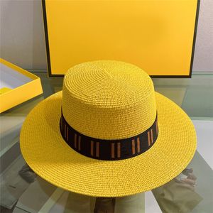 Été Luxurys Hommes Femmes Designer Chapeau De Paille Herbe Tresse Seau Chapeau Concepteurs Plats Équipé Chapeaux De Soleil Marque Lettres Casquette De Baseball Casquettes De Baseball