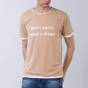 T-shirts pour hommes Summer Male T-shirt manches courtes Ne vous inquiétez pas, j'ai un rêve imprimé drôle coton tee M-2XL