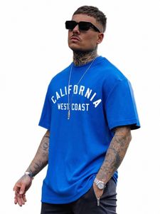 Verano Hombres Cott Camiseta California West Coast Tops Tees Hombre Fi Carta Camiseta Ropa de manga corta Harajuku Streetwear 16Ia #