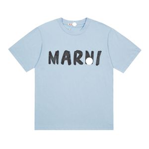 Camisetas de manga corta para hombres y mujeres de verano Uso de diseño de corte suelto Patrón de estampado de letras Estilo de tendencia de moda Cuello redondo Más cómodo y natural