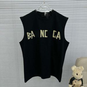 Summer Men Vest Designer Top Top Mens Womens Fashion Lettre imprimé T-shirt Sweat lâche Sweat Round Nou Sans manches