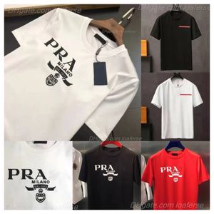 Camisetas de diseñador para hombre de verano Camisetas sueltas para mujer de hombre casual con letras Imprimir Mangas cortas Venta superior Hombres de lujo Camiseta Tamaño S-XXXXL PRAS #