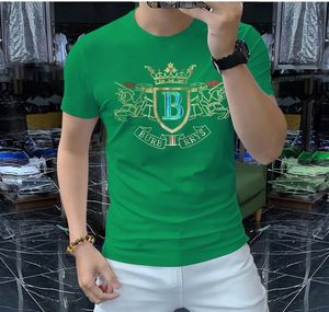 Summer New Men's's Casual High Hot Drill Craft Shirts T-shirts Classic Sparkling Shine Green Couleur Tees Tshirt Male Fashion Pluz taille