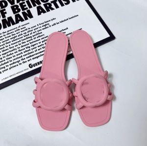 Summer New Slippers Flat Trailer Fashion Fashion Casual Slippers PVC Jelly Women's Shoes Cross-Border Wholesale