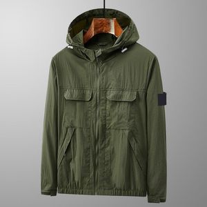 Veste d'été fine à capuche pour hommes, vêtements de protection solaire, veste ample d'extérieur, imperméable et respirante, vêtements pour la peau, manteau multi-poches