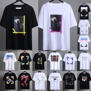 Verano de camisas hombres camiseta de diseñador camisetas de algodón puro camisetas estampadas blanco negro parejas casuales camiseta de manga corta cómoda para hombres y mujeres Tamaño de EE. UU. S-XL OW8874