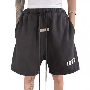 Pantalones Cortos De Verano Pantalones Cortos para Hombre Moda Correr Sueltos Proceso De Lavado De Secado Rápido De Tela Pura Pantalones Cortos Informales De Moda Hip-Hop Stones Island