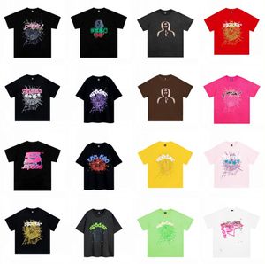 Verano Spider camiseta Tees Moda para hombre para mujer Diseñadores Sp5der T Shirts Tops de manga larga Camisetas de algodón Ropa Polos Manga corta Ropa de alta calidad