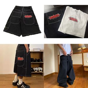 Streetwear de style estival Nouvel arrivée Baggy Double Knees Patch Shorts Men de haute qualité Fashion Wasée Men Jean Shorts jeans Pantalon pour hommes