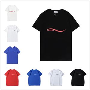 Camiseta de diseñador Camiseta de verano de manga corta con ondas Hombres Mujeres Amantes Camisetas de lujo Moda senior Algodón puro tamaño S-2XL