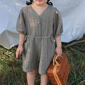 Summer Thin Short Jumpsuit Girl Clothes For s Children's Overalls Kid 210528