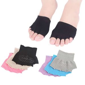Calcetines de verano para mujer con cinco dedos que absorben el sudor, antideslizantes, absorbentes de golpes, con fugas en los dedos del pie, calcetines de media longitud de ocio de Yoga
