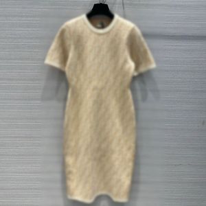 Été femmes à la mode de luxe gris tourterelle Stretch laine tricot robe combinaison tissu mince femmes tourterelle gris Viscose qualité supérieure loisirs vacances robe sergé chemise