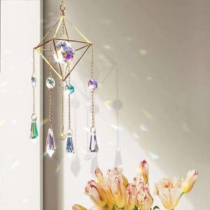 Sun Catcher Crystal colgante de vidrio Prisma Surratcher Pendientes de viento Chimes para la ventana de la boda del automóvil Decoraciones de jardín al aire libre 2312227