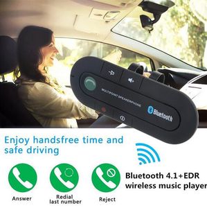 Sun Visor Bluetooth V4.1 Manos libres Kit de coche Altavoz Reproductor de música Kit de coche Altavoces inalámbricos manos libres para teléfono inteligente con caja de venta al por menor