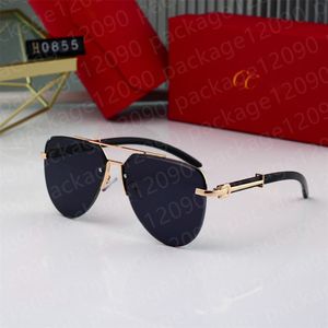sol con gafas de sol Top ch Original de alta calidad 0855 Diseñador Gafas de sol de lujo hombres famosos de moda Clásico retro marca de lujo anteojos diseño de moda mujeres