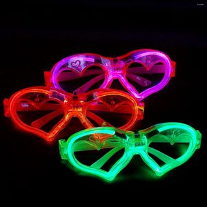Lunettes de soleil 1 paire de lunettes LED Party Light Up 2024 pour l'année Fournitures Clignotant Noël