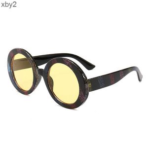 Lunettes de soleil 2018, lunettes de soleil rondes à rayures de couleur oignon doré, tendance de tir de rue, lunettes de soleil de luxe 927