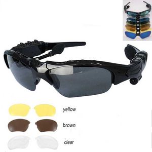 Lunettes de soleil 2022 Sport stéréo sans fil Bluetooth 4.1 casque téléphone lunettes de soleil de conduite/mp3 lunettes d'équitation avec lentille solaire colorée YQ240120