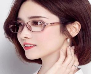 Gafas de sol 2022 Women39s Gafas de lectura de luz antiblue Fashion Corea Corea Plain Retro Small Frame Presbyopic8555815
