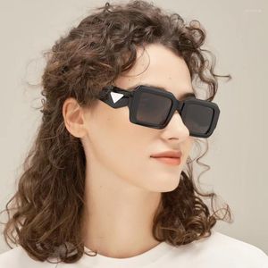 Gafas de sol 2023 PR81WS azul negro blanco bloque cuadrado pequeño marco de alta calidad para mujer miopía gafas graduadas de moda