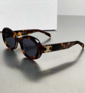 Gafas de sol 2023 Retro ojo de gato gafas de sol para mujer CE's Arc de Triomphe oval francés moda callejera de alta calidad