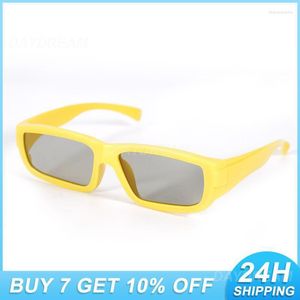 Gafas de sol Gafas 3D Niños Tamaño circular Polarizado Pasivo para real D TV Cinema Película