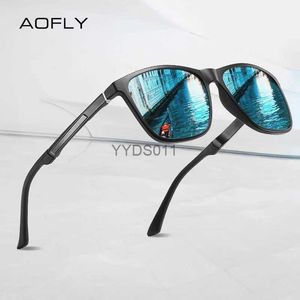 Gafas de sol AOFly Brand Polarizadas Gafas de sol para hombres Templo de aluminio Magnesio Anti-Glare Mirror Lens conductores Sol Sol Sol UV400 YQ231108