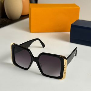 Gafas de sol Big Square Mujer Diseñador de marca Gafas de sol transparentes retro para mujer Tonos negros de gran tamaño UV400 el mismo estilo que una estrella de la moda