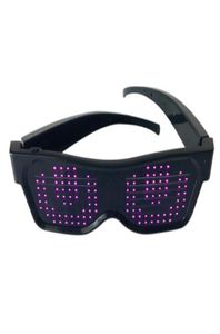 Lunettes de soleil Lunettes LED Bluetooth 200 becs de lampe de téléphone mobile Contrôle d'application Prise en charge de texte bricolage