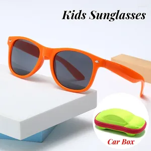 Gafas de sol Niños Classic Square Frame Boys Tendencia de chicas Candy Camishones Sol Cabalgelas al aire libre Sombras de gafas para niños