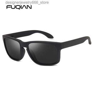 Lunettes de soleil Classic Fashion Square Polarized Sunglasses For Mens Retro Plastic Sunglasses pour femmes Fashion Black Outdoor Sports Shadow UV400 Q240425