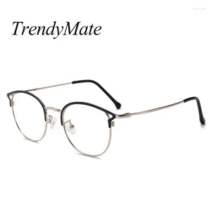 Lunettes de soleil verres d'ordinateur Eye Cat Anti-Blue Light Blocking Fashion Metal Eyeglasses Fadre Men Femmes Clean Lens Radiation 5444