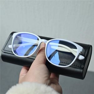 Gafas de sol Cubojue Gafas de computadora blancas Hombres Mujeres Gafas ultraligeras Marco femenino Anti reflejo Llanura 0 Gafas Proteger los ojos