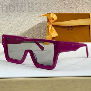 Gafas de sol de diseñador para mujer para hombre Cyclone 1641 Fashion Pink Purple Frame Simple Classic Crystal Lentes decorativas Gafas de marca de lujo 2188 con caja original SMBR