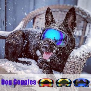 Gafas de sol para perros, gafas ajustables para mascotas, gafas de sol para perros pequeños, medianos y grandes, cachorros, esquí, protección de los ojos al aire libre, suministros para mascotas