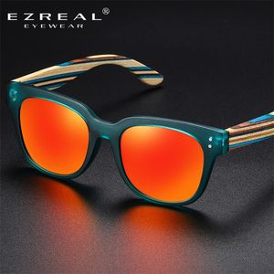 Gafas de sol EZREAL Classic Polarized Wood Hombres Mujeres Driving Mirror SunGlasses UV400 Driver Hecho a mano 220920